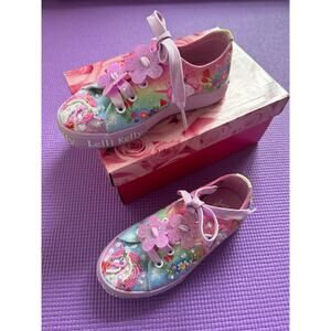 Lelli Kelly Kids Sparkly Shoes Girl Sneakers Unicorn Glitter Shoe Sz US 10 New